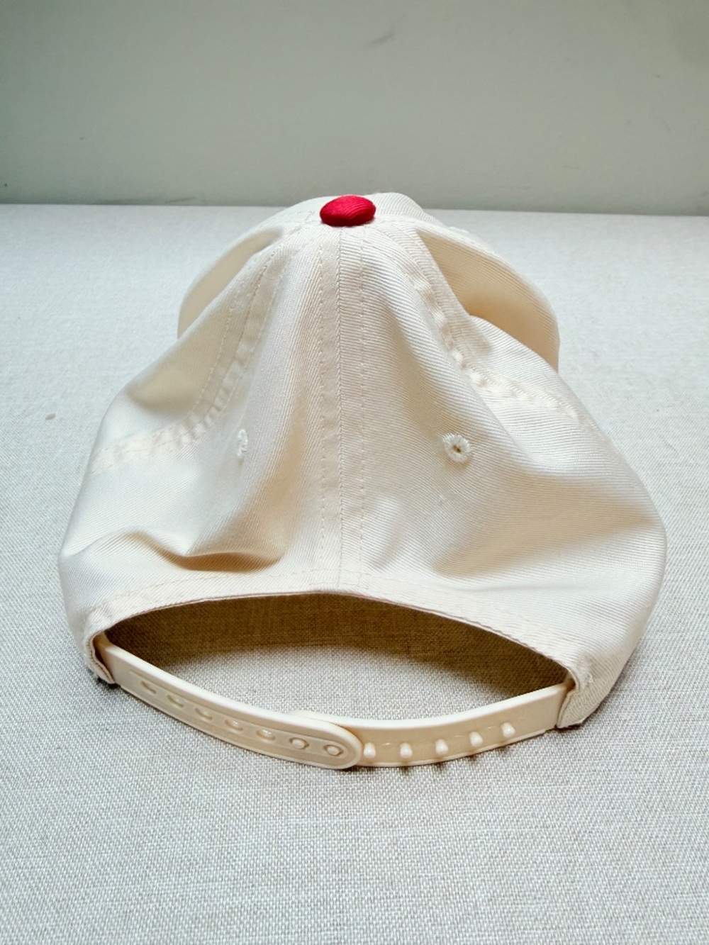 Expensive and Difficult Embroidered Red and White Trucker Hat Cap - Picture 3 of 8